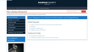 My Library Account - Fairfax County Public Library's Guides