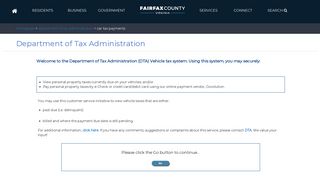 Car Taxes - Fairfax County