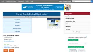 Fairfax County Federal Credit Union - Fairfax, VA - Credit Unions Online