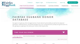Egg Donor Database Search - Fairfax EggBank