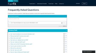 Frequently Asked Questions - FairFX
