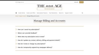 The Age Subscribers - Manage Billing and Accounts