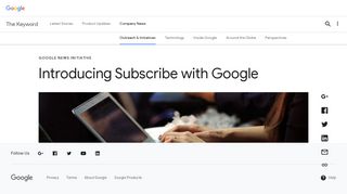 Introducing Subscribe with Google - The Keyword