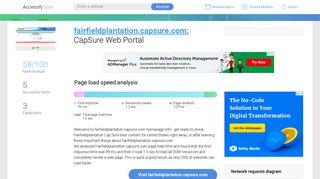 Access fairfieldplantation.capsure.com. CapSure Web Portal