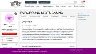 Fairground Slots Casino Review - Not Recommended | The Pogg