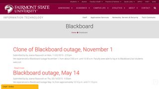 Blackboard | Information Technology | Fairmont State University