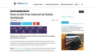 How to Get Free Internet at Hotels Worldwide | MileValue