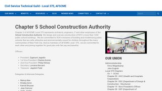 Chapter 5 School Construction Authority | AFSCME Union Hall