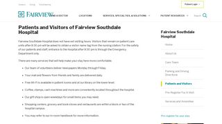 Patients and Visitors of Fairview Southdale Hospital