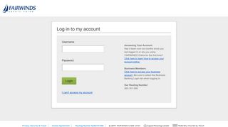 Fairwinds Credit Union | Login