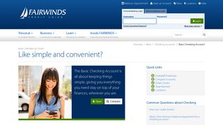 Basic Checking Account - FAIRWINDS Credit Union