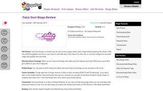 Fairy Dust Bingo Player Reviews and Exclusive Offers - BingoPort