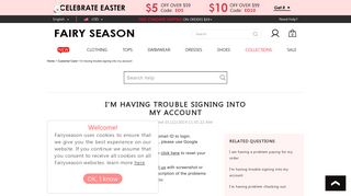 I'm having trouble signing into my account - Fairyseason