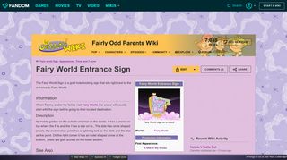 Fairy World Entrance Sign | Fairly Odd Parents Wiki | FANDOM ...