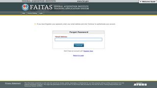 FAITAS Password Reset - Click here - Army.mil