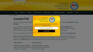 Contact FAI | FAI.GOV
