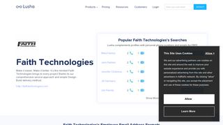 Faith Technologies - Email Address Format & Contact Phone Number