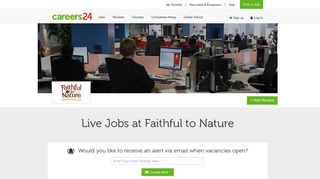 Faithful to Nature Jobs and Vacancies - Careers24