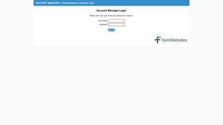 Account Manager Login - DIS - Site Manager - FaithWebsites