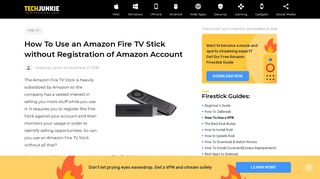 How To Use an Amazon Fire TV Stick without Registration of Amazon ...