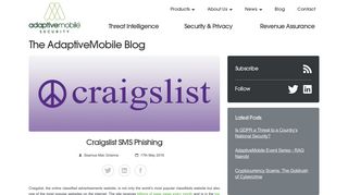 Craigslist SMS Phishing | AdaptiveMobile