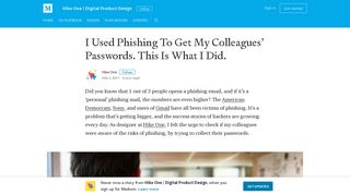 I Used Phishing To Get My Colleagues' Passwords. This Is What I Did.