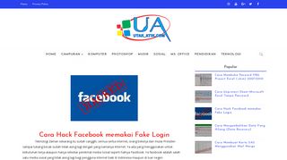 Cara Hack Facebook memakai Fake Login - Wonk Desa
