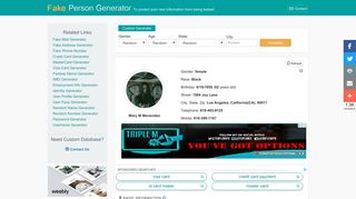 Fake Person Generator | User Identity, Account and Profile Generator