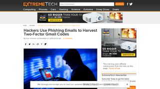 Hackers Use Phishing Emails to Harvest Two-Factor Gmail Codes ...