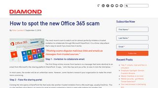 How to spot the new Office 365 scam - Diamond IT Blog