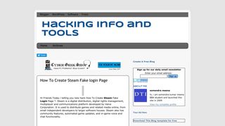 How To Create Steam Fake login Page - hacking info and tools