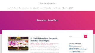 FakeTaxi - Free Porn Passwords