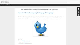 How to Hack Twitter IDs easily using Phishing page / Fake Login page ...