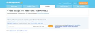 Analyze Twitter Followers - Followerwonk