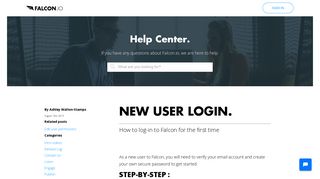 Your New User Login | Falcon Social - Falcon.io