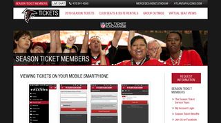 Viewing Tickets on your Mobile Smartphone - Atlanta Falcons Tickets