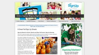 8 Great Fall Sign Up Sheets - Online SignUp Blog by SignUp.com