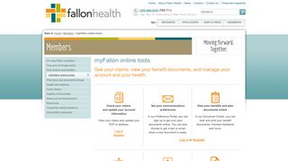 FCHP - myFallon online tools - Fallon Community Health Plan