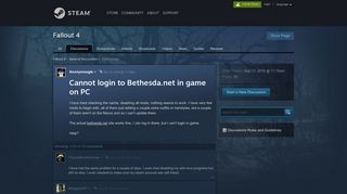 Cannot login to Bethesda.net in game on PC :: Fallout 4 General ...