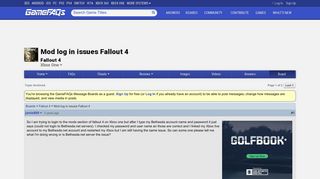 Mod log in issues Fallout 4 - Fallout 4 Message Board for Xbox One ...