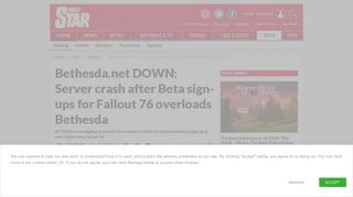 Bethesda.net DOWN: Server crash after Beta sign-ups for Fallout 76 ...