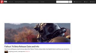 Fallout 76 Beta Release Date and Info | News | Prima Games