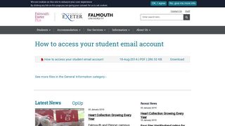 How to access your student email account | Falmouth Exeter Plus