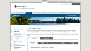 FAM Funds: FAM Value Fund