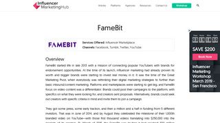 FameBit Review - Pricing and Features | Influencer Marketing Software