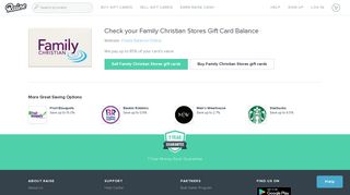 Family Christian Stores Gift Card Balance Check | Raise.com