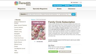 Family Circle Magazine Subscription - The Meredith Store
