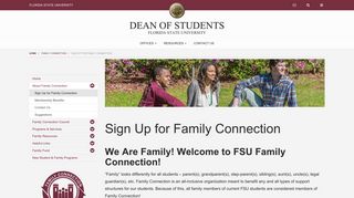 Sign Up for Family Connection | Dean of Students