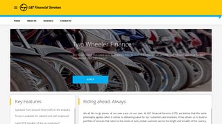 L&T Two Wheeler Finance, Bike Loan Online - L&T Financial Services