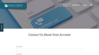 Contact Us About Your Account | Family Credit Management